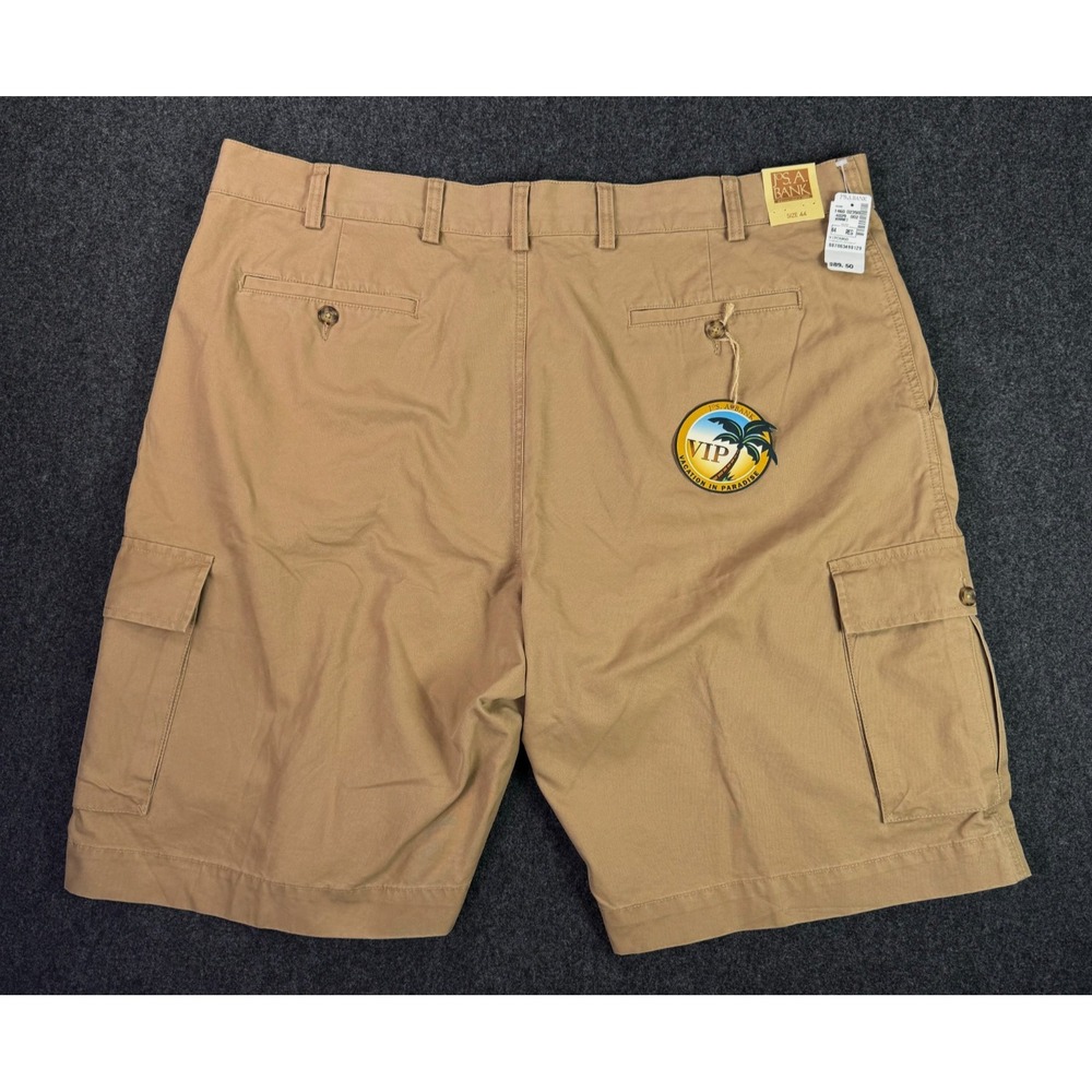 NEW Jos A Bank Cargo Vacation In Paradise VIP Mens 43x10" Khaki Casual Shorts